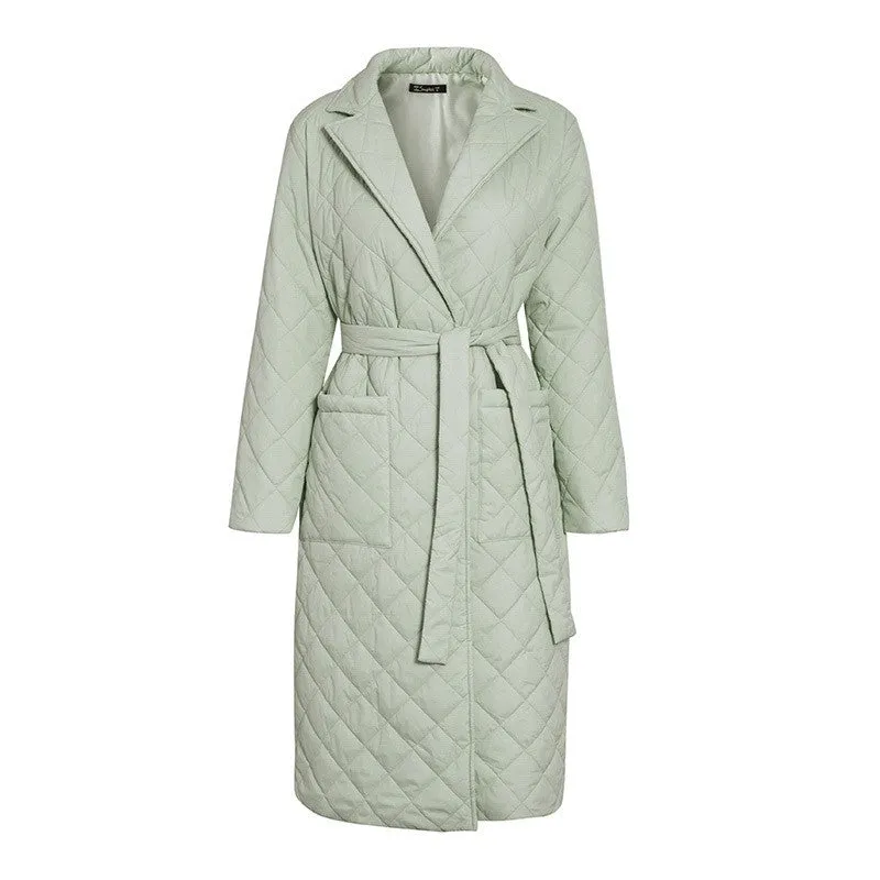 Stylish Cotton Padded Long Winter Coat