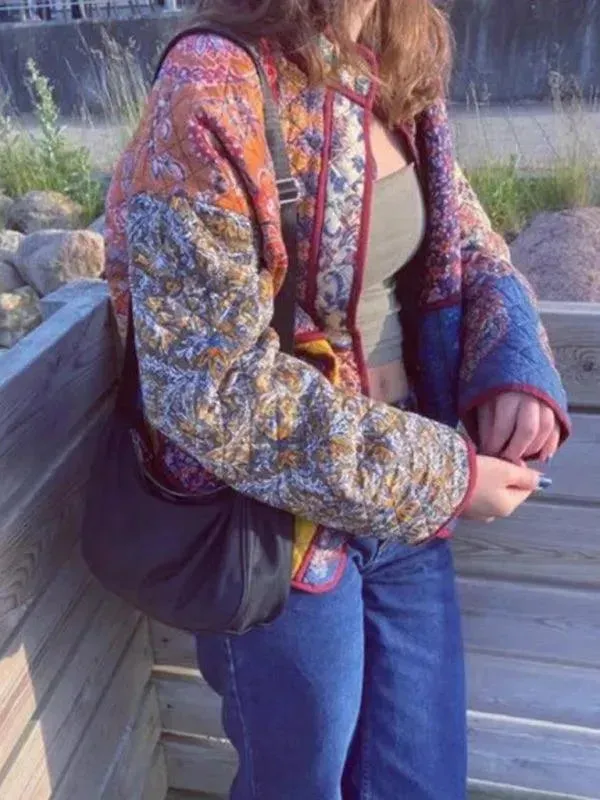 Stylish Loose Printed Women’s Coat