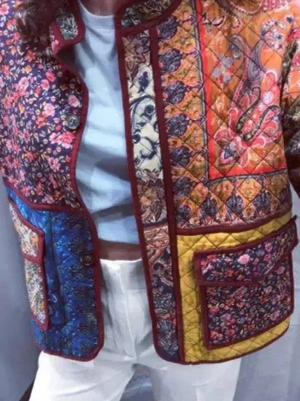 Stylish Loose Printed Women’s Coat