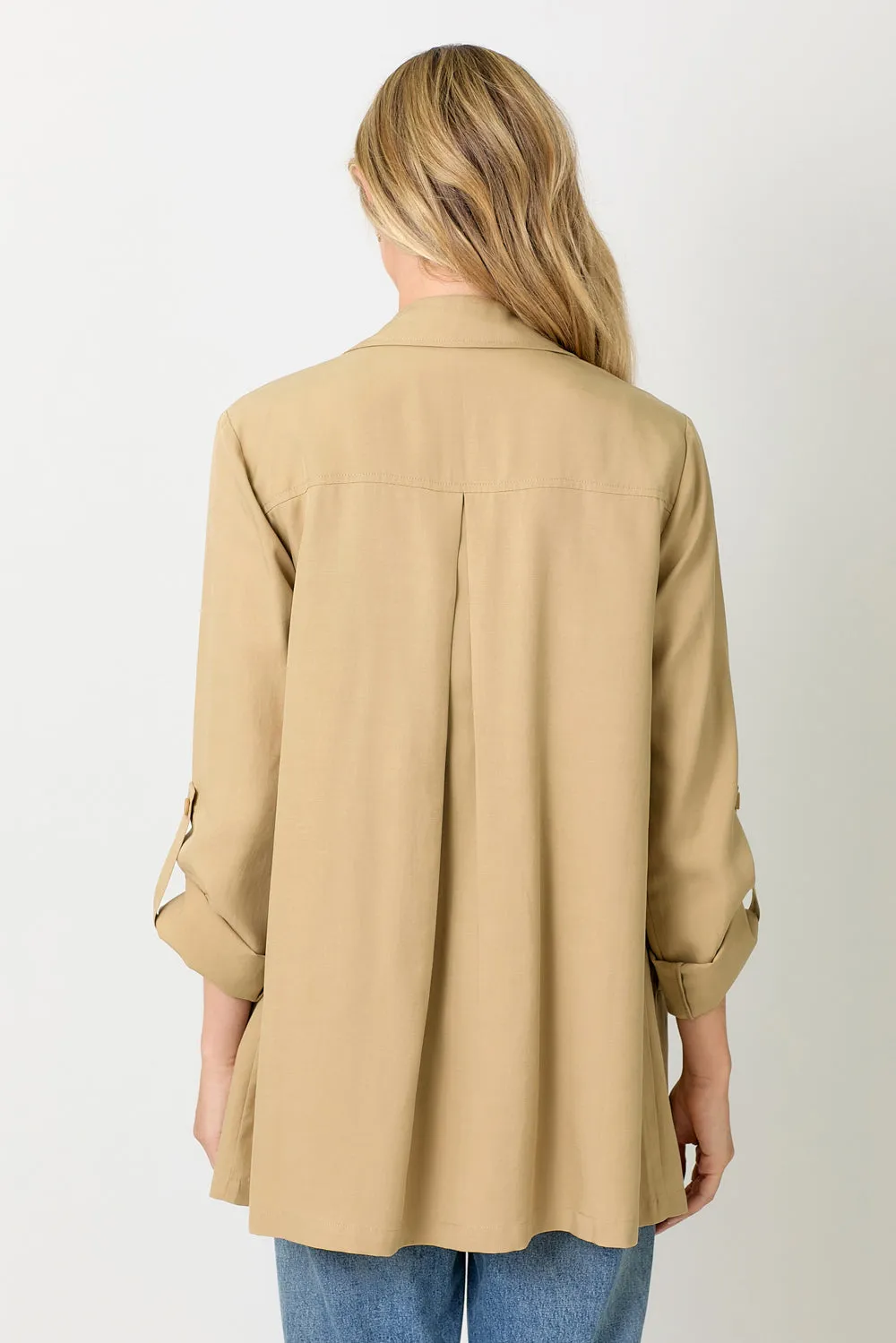 Tencel Open Trench Coat