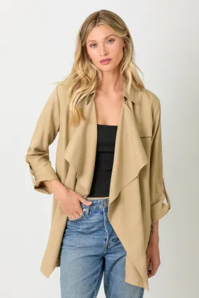 Tencel Open Trench Coat