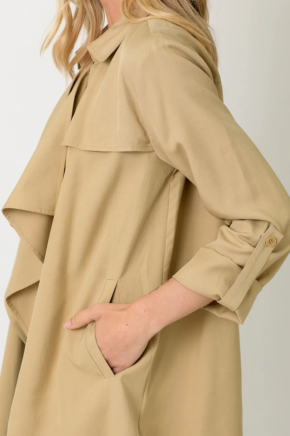 Tencel Open Trench Coat