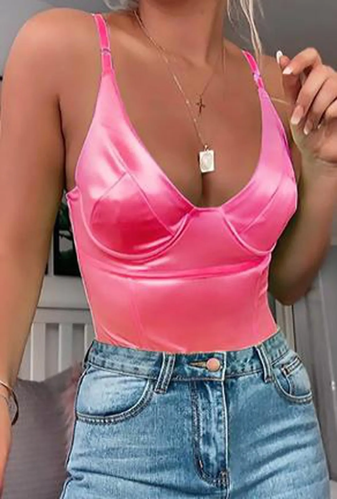 THALIA - SATEEN BUSTIER BODYSUIT