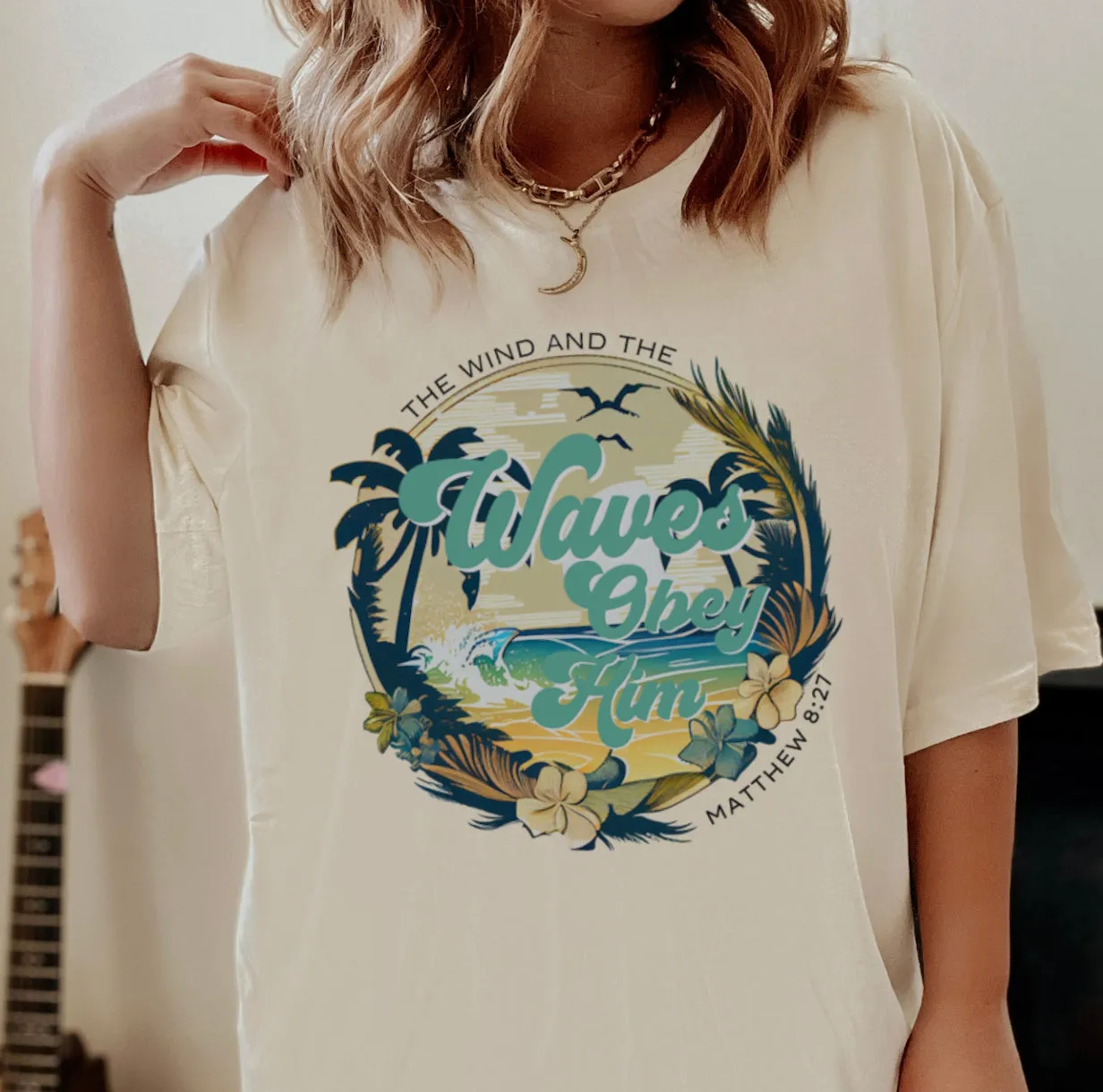 The Wind And Waves Obey Him Christian T-shirt
