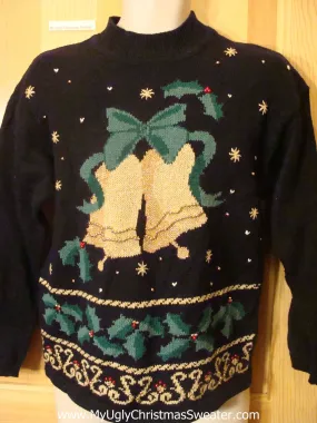 Ugly Christmas Sweater 80s Bells and Bows