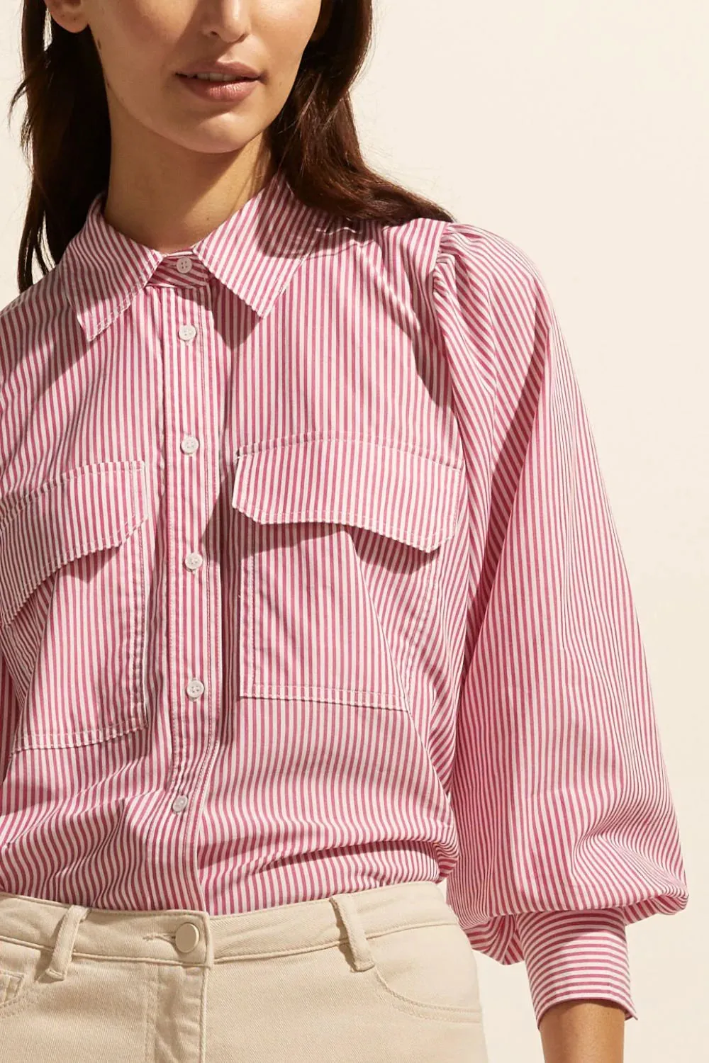 Underpin top  -  Magenta Stripe