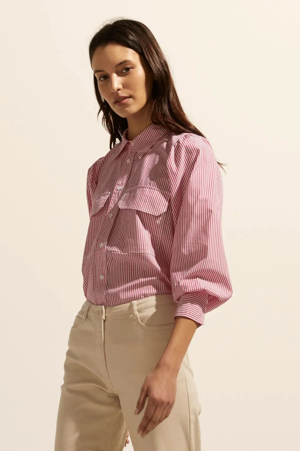 Underpin top  -  Magenta Stripe