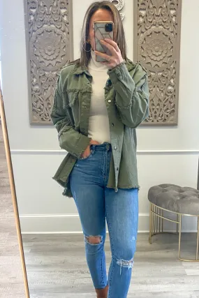 *UTILITY SHACKET OLIVE