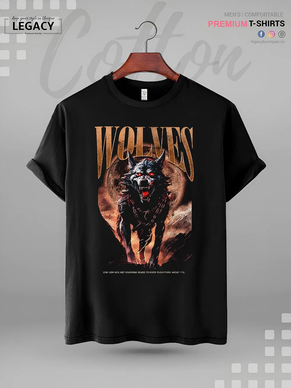 Wolves Printed Good Quality Mens Tshirt In Lowest Price In BD