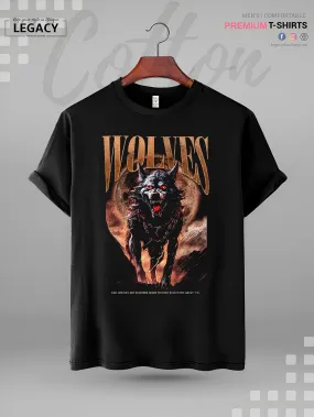 Wolves Printed Good Quality Mens Tshirt In Lowest Price In BD